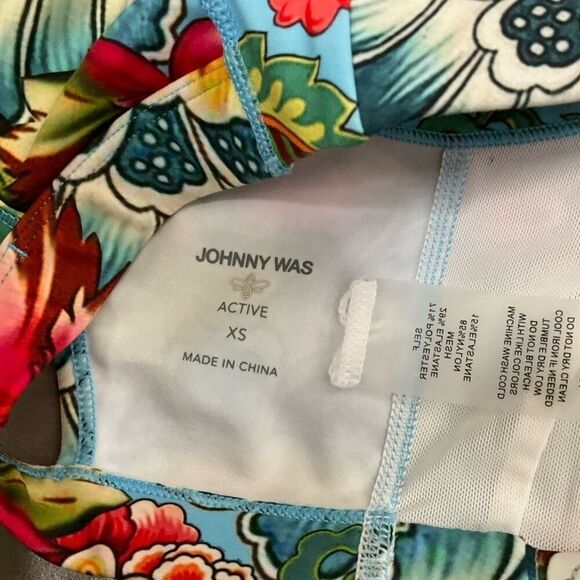 Johnny Was Blu Cross Back Sports Bra - Picture 6 of 7